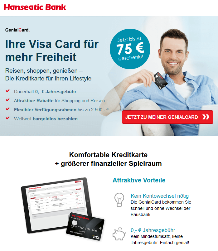 Hanseatic Bank Genialcard Kreditkarten Vergleich Testsieger 02